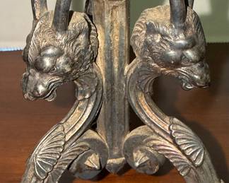 Silver Plate Dragon Style Pedestal Centerpiece Bowl