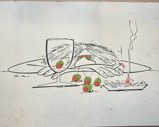 Don Davie Style Martini Illustration