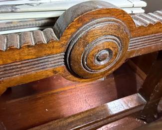 Victorian Style Oak Library Table