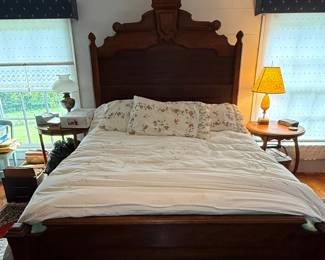 Victorian Eastlake Style Walnut Bed