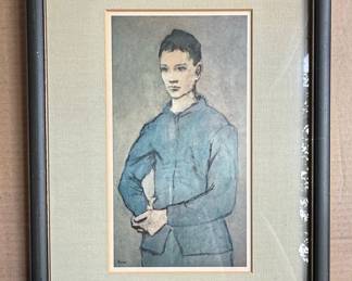 Picasso Style Blue Boy Print