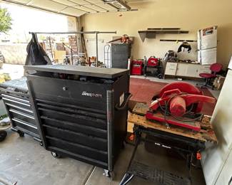 Cut off machine and tool cart