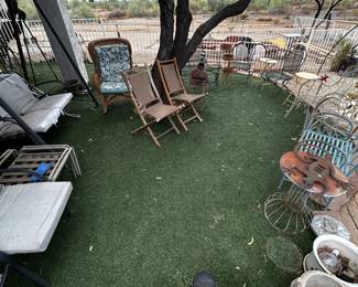 Wicker rocking patio chair, vintage bamboo patio chairs