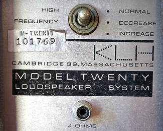 Pair of vintage KLH Model Twenty Loudspeaker Acoustic Suspension Speakers.
