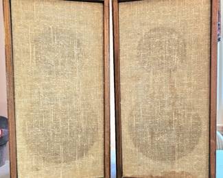Pair of vintage KLH Model Twenty Loudspeaker Acoustic Suspension Speakers.