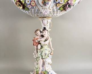 035 Lot 463 Antique German porcelain figural centerpiece by