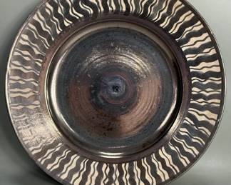 054 Lot 101h Signed Gary McCloy pottery centerpiece bowl