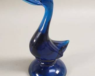 Lot # : 23u - Viking glass Bluenique duck figurine