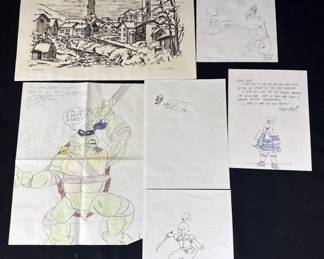 Lot # : 379h - Lot of signed sketches