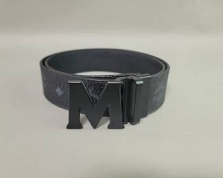 Lot # : 385 - MCM metal and leather belt