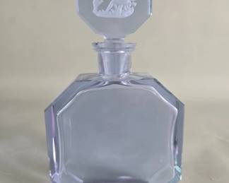 Lot # : 25 - Art Deco purple glass perfume bottle