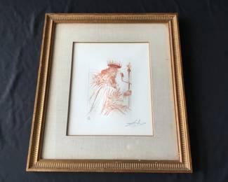 034 Lot 402h Salvador Dali hand signed and numbered etching