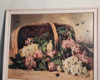 164 Lot 322h Vintage Paul de Longpre chromolithograph print
