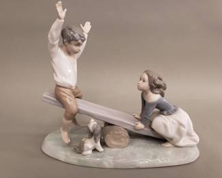 Lot # : 104 - Lladro "See-saw" porcelain figurine