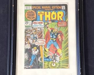 200 Lot 306h Framed 1971 The Mighty Thor comic book