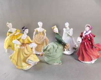 091 Lot 318 Royal Doulton porcelain figurines