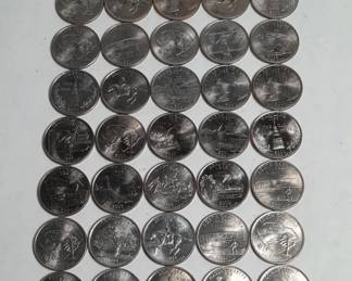 Lot # : 356h - $10 US state quarters 1999-2002 uncirculated