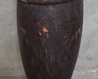 Lot # : 175 - African wood and leather drum