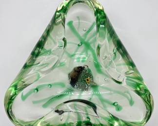 081 Lot 250h Alfredo Barbini vintage Murano Art glass fish