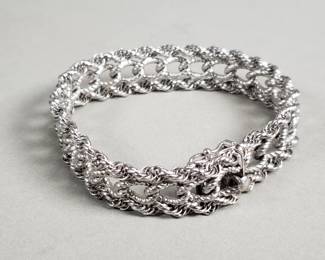 178 Lot 44 Vintage sterling silver Byzantine chain bracelet