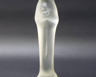 Lot # : 117 - Vintage Stef Uiterwaal Leerdam frosted glass Madonna and child sculpture