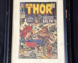 198 Lot 304h Framed 1967 The Mighty Thor comic book