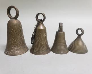 Lot # : 125 - Group of vintage brass bells