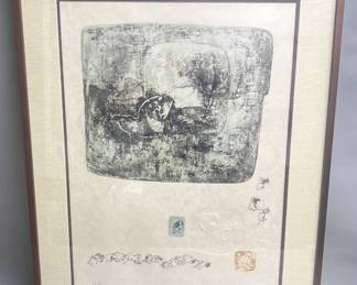 058 Lot 489 Hoi Lebadang Signed lithograph Horses ll
