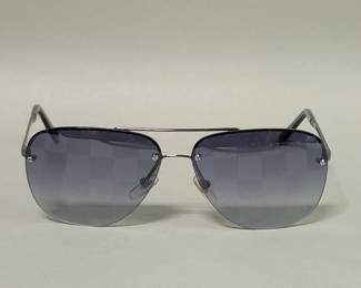 038 Lot 382 Louis Vuitton Damier Socoa Aviator sun glasses