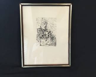 056 Lot 401h Salvador Dali El Cid etching with coa