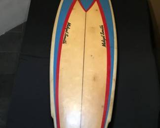 023 Lot 411h Vintage Midget Smith California surfboard twin fin