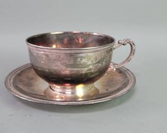 022 Lot 481 Silver cup and saucer