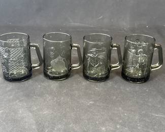 Lot # : 313h - Lot of 4 vintage McDonald's glass mugs