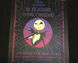 Lot # : 409h - Danny Elfman Nightmare Before Xmas concert poster