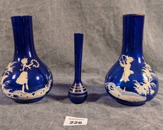 Cobalt Glass inc Mary Gregory