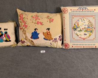 Chinoiserie Needlepoint Pillows