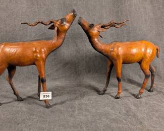 Leather Antelope Figurines