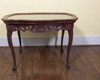 1930s French Style Carved Tray Top Table