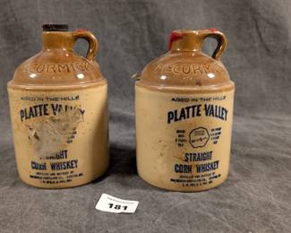 Stoneware Whiskey Jugs