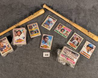 Mini Baseball Bats & 1980s Sports Cards