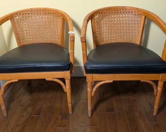 Mid Century Faux Bamboo Chairs