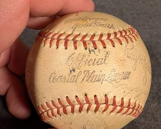 Coastal Plain League Greenville Greenies Signed Baseball 1940s