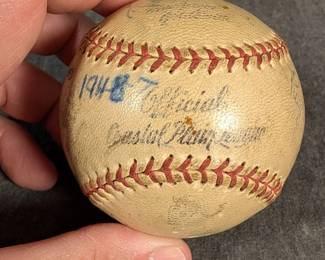 Coastal Plain League Greenville Greenies Signed Baseball 1940s