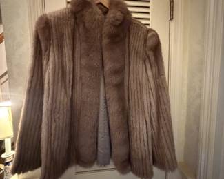 Sage Mink Coat - lovely condition 100 % Bemberg