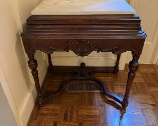 Victorian side table with marble top - not attached