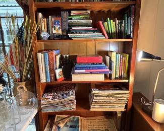 Lots of interesting books, coffee table books, research books, Life magazines, vintage newspapers