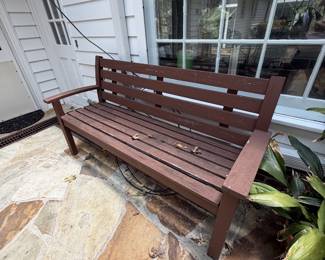 Wood bench