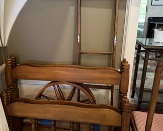 Single bunk beds with ladder