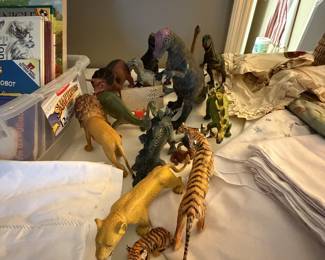 Vintage lions, tigers, dinosaurs