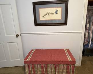 Upholstered storage/blanket chest